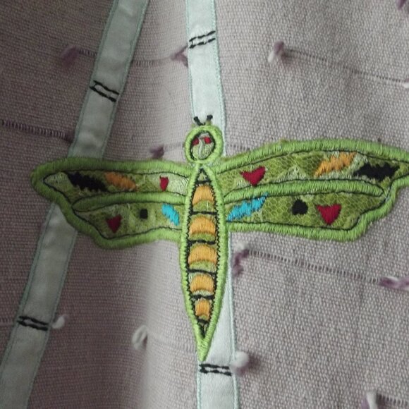 Vintage Jacket Daniel K NY Pink Cotton Jacket with Butterfly applique LARGE - Picture 6 of 15